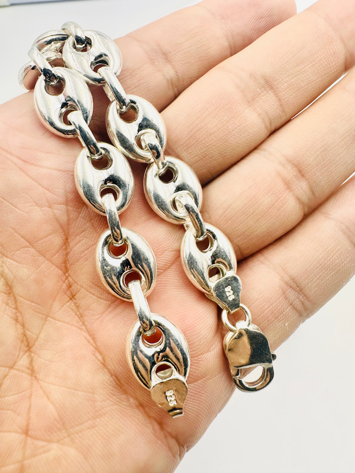925 Sterling Silver Mens 12mm Width Anchor Mariner Bracelet 8.5 inch - Chunky Heavy