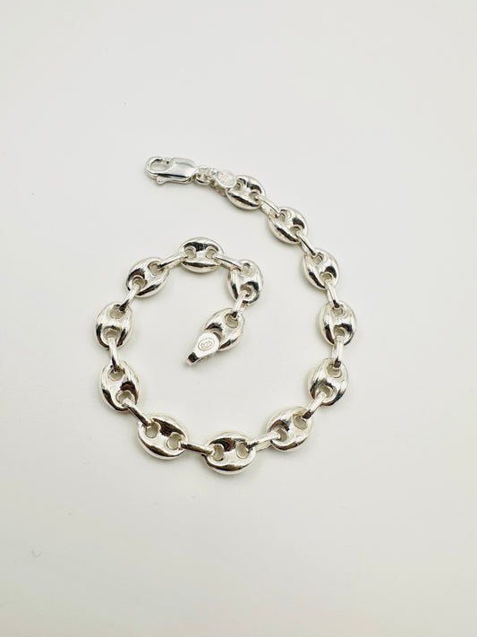 925 Sterling Silver 6mm Width Anchor Mariner Bracelet 8.5 inch