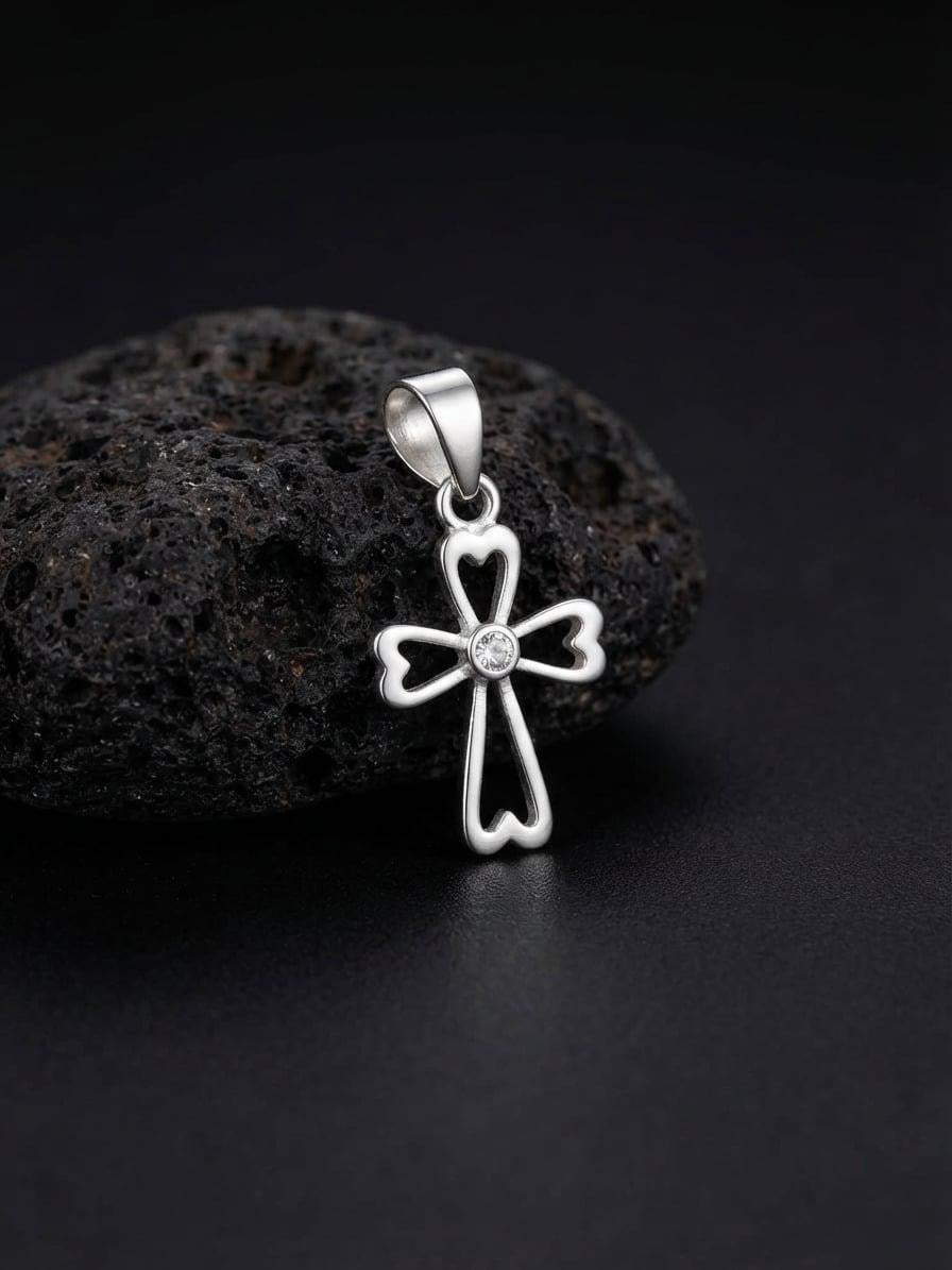 925 Sterling Silver Brighton Cross Handmade Cross Pendant Gift