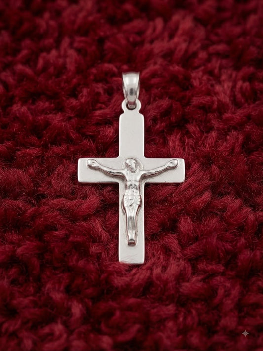 925 Sterling Silver Casual Everyday Handmade Crucifix Pendant