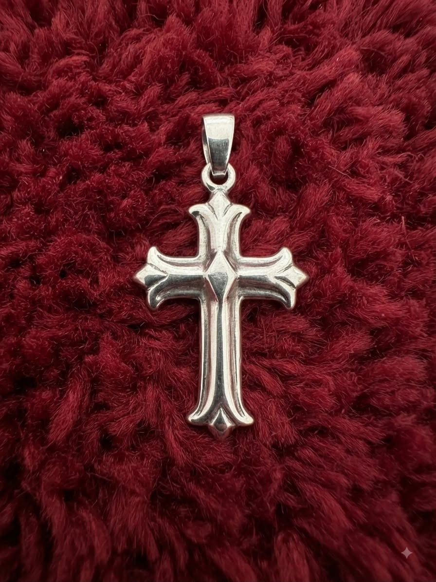 925 Sterling Silver Florance Religion Handmade Cross Pendant Gift