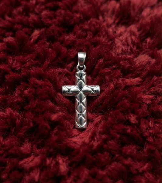925 Sterling Silver Italian Handmade Cross Pendant Gift