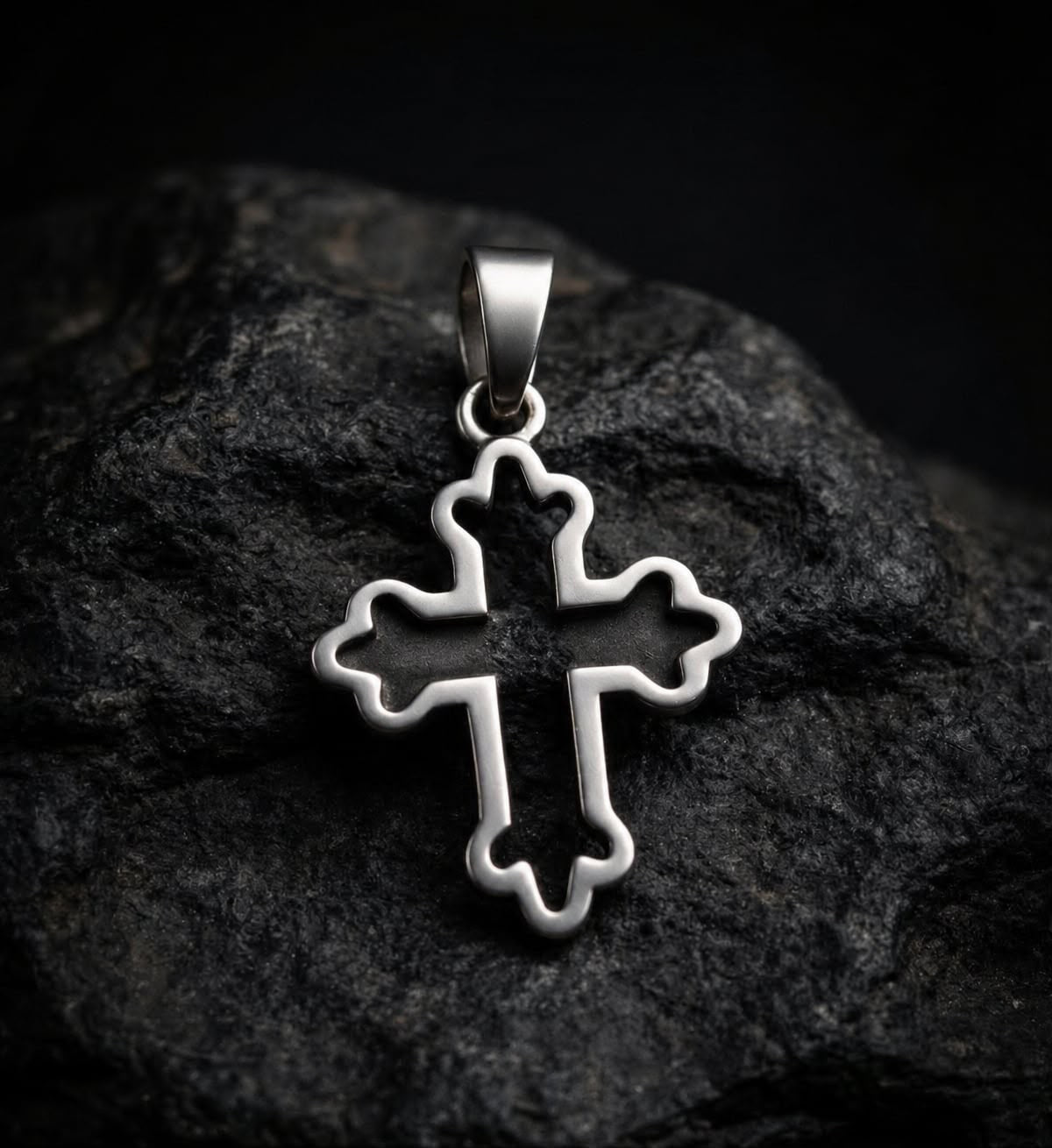 925 Sterling Silver French Cross Handmade Cross Pendant Gift
