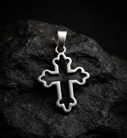 925 Sterling Silver French Cross Handmade Cross Pendant Gift