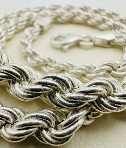 Chain the Men Sterling Silver Mens 5mm Rome Rope Bracelet 8 inch