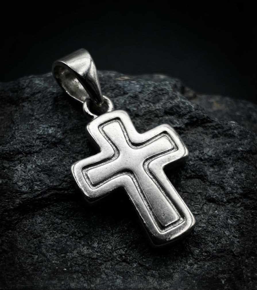 925 Sterling Silver Spanish Cross Handmade Cross Pendant Gift