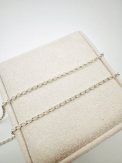 3mm Sterling Silver Round Belcher Chain Necklace - 18” 20” 22” 24” Length - Solid Silver - 925 Stamp - New