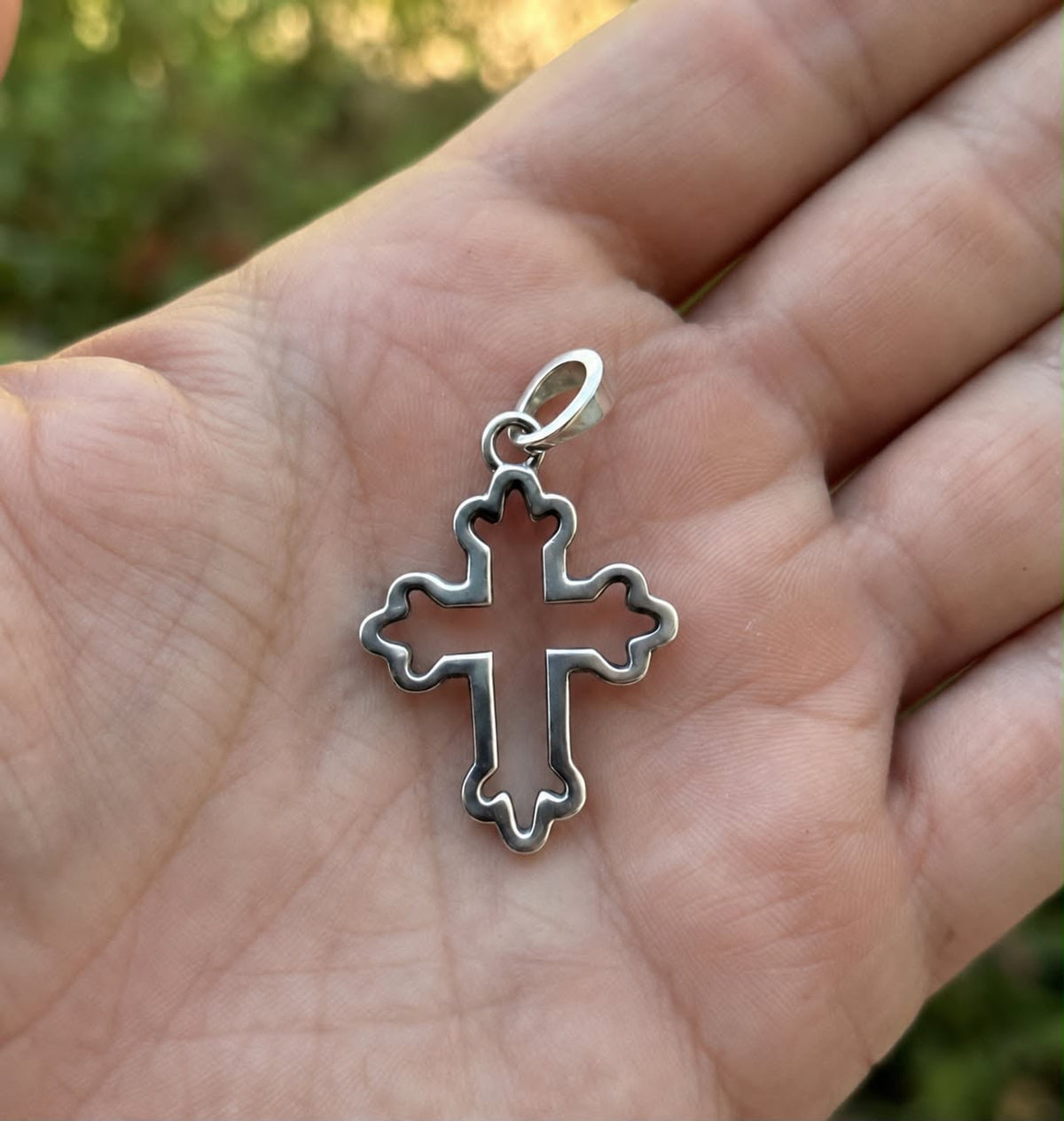 925 Sterling Silver French Cross Handmade Cross Pendant Gift