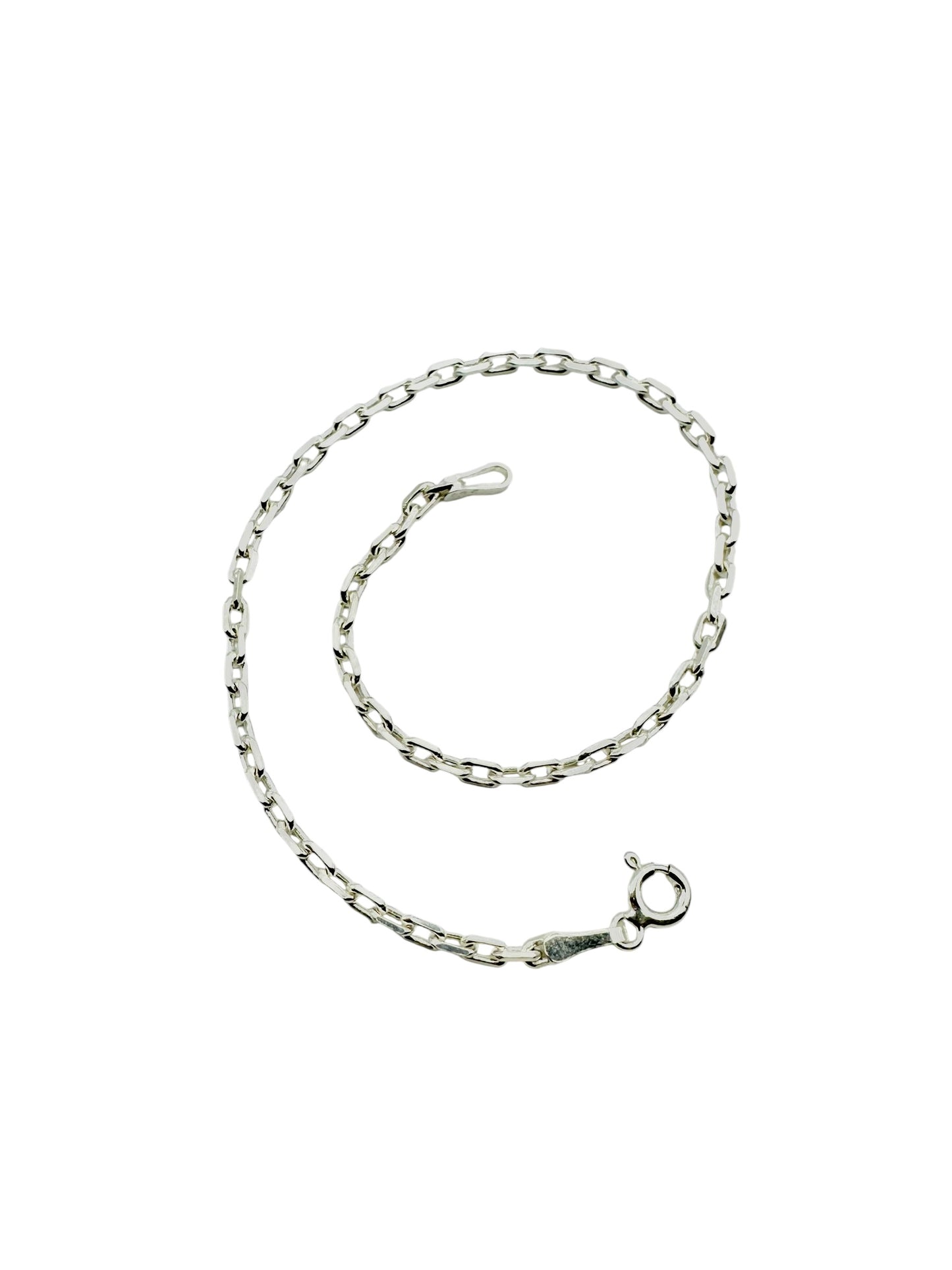 Chain the Men Sterling Silver Minimalist Mens Bangkok Cable Bracelet 8 inch