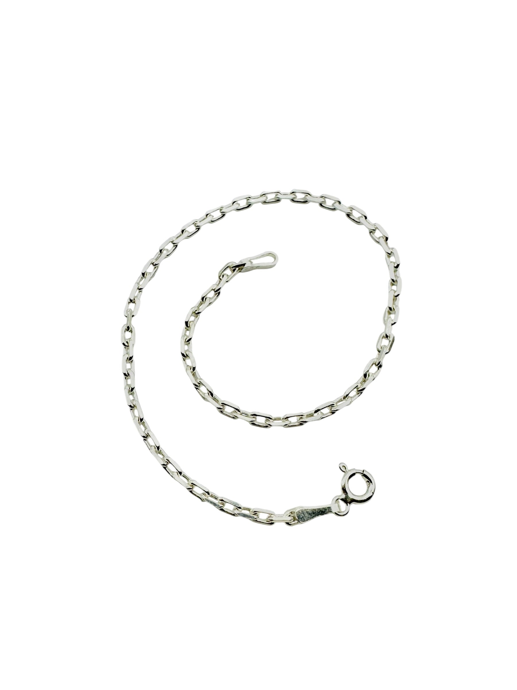 Chain the Men Sterling Silver Minimalist Mens Bangkok Cable Bracelet 8 inch