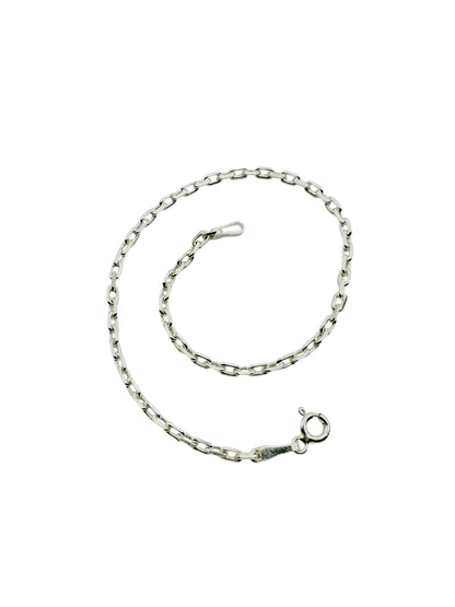 Chain the Men Sterling Silver Minimalist Mens Bangkok Cable Bracelet 8 inch