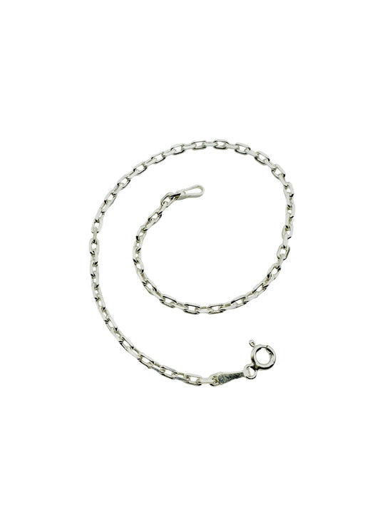 Chain the Men Sterling Silver Minimalist Mens Bangkok Cable Bracelet 8 inch