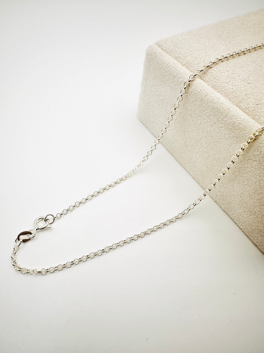 1mm Sterling Silver Round Belcher Chain Necklace - 18” 20” 22” 24” Length - Solid Silver - 925 Stamp - New