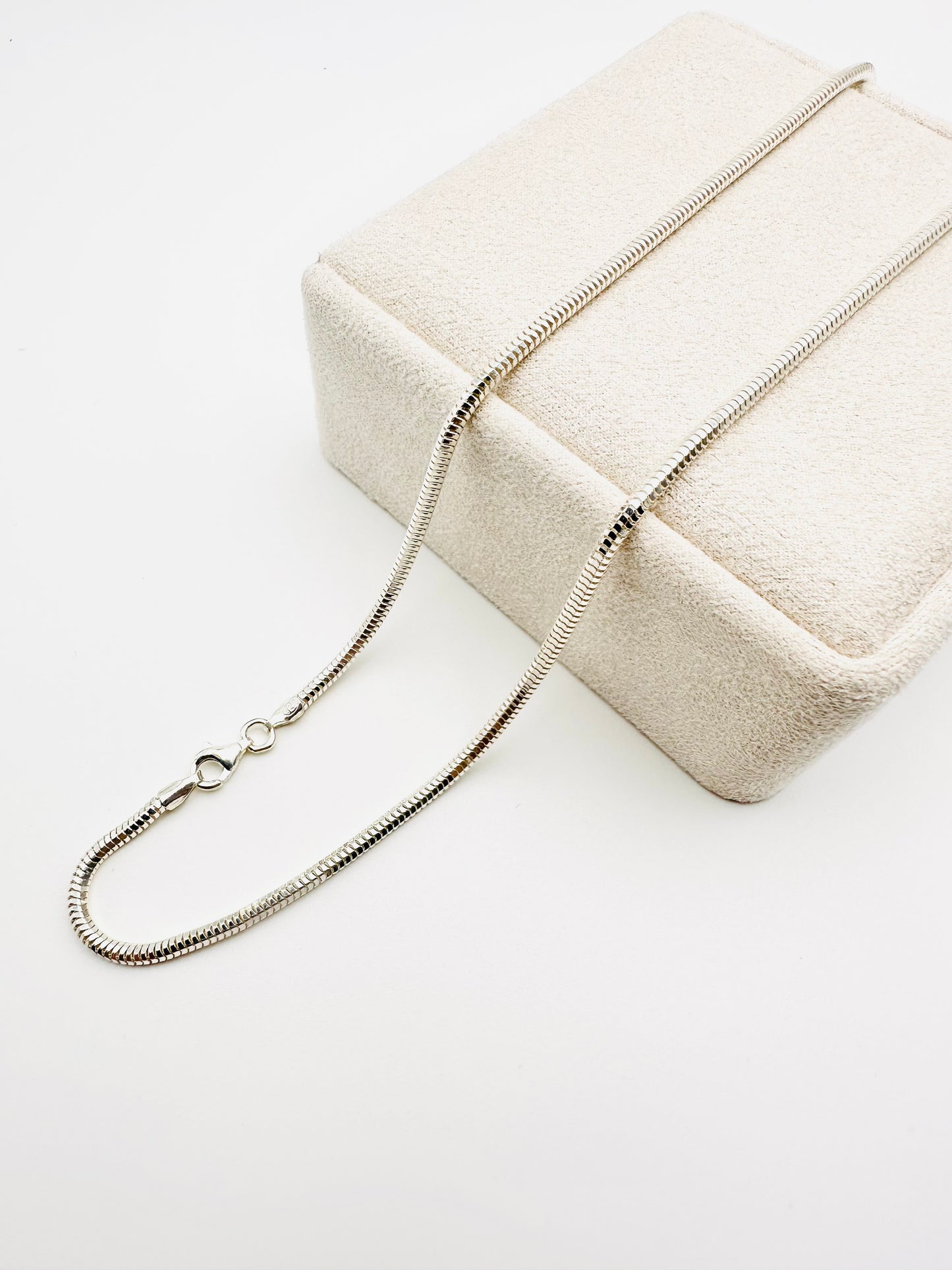 Sterling Silver Snake Chain Necklace - 3mm width - 18” 20” 22” 24” Length