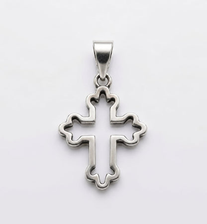925 Sterling Silver French Cross Handmade Cross Pendant Gift