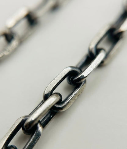 Chain the Men Black Silver Mens 3mm Cable Bracelet - Road Trip Design