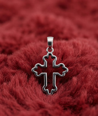 925 Sterling Silver French Cross Handmade Cross Pendant Gift