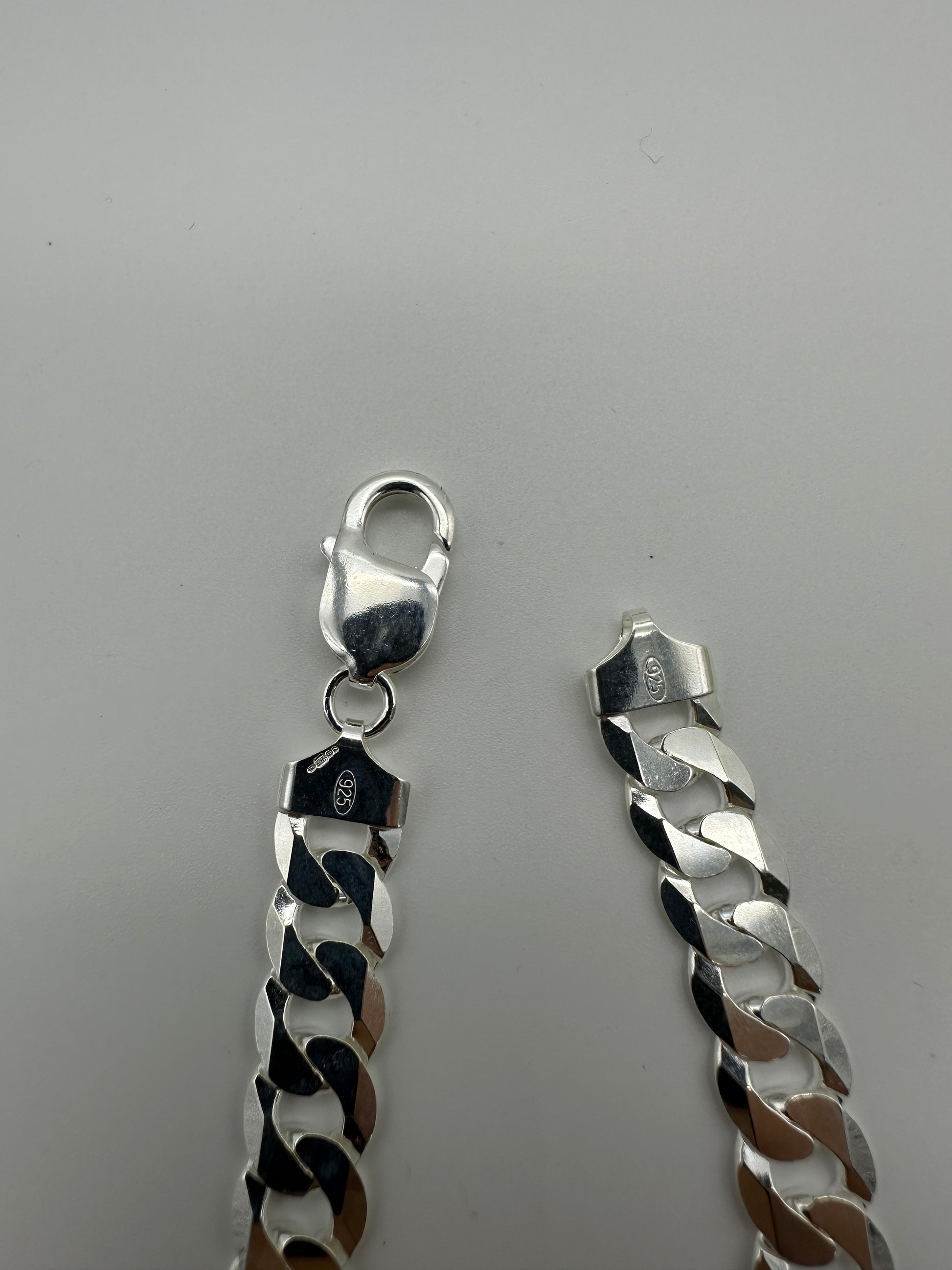 Solid 925 Sterling Silver Heavy Chunky Mens Curb Bracelet 8.5 inch