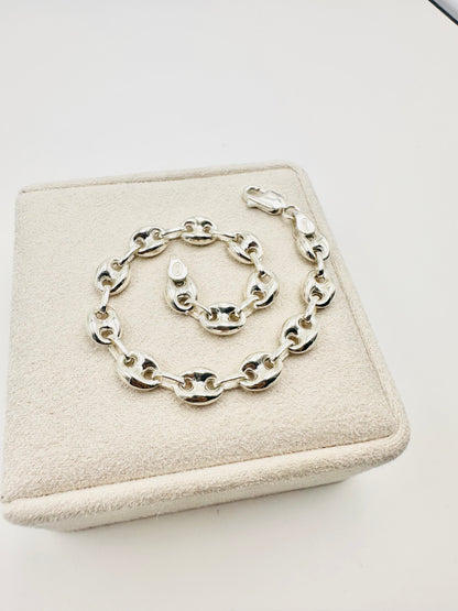 925 Sterling Silver 6mm Width Anchor Mariner Bracelet 8.5 inch