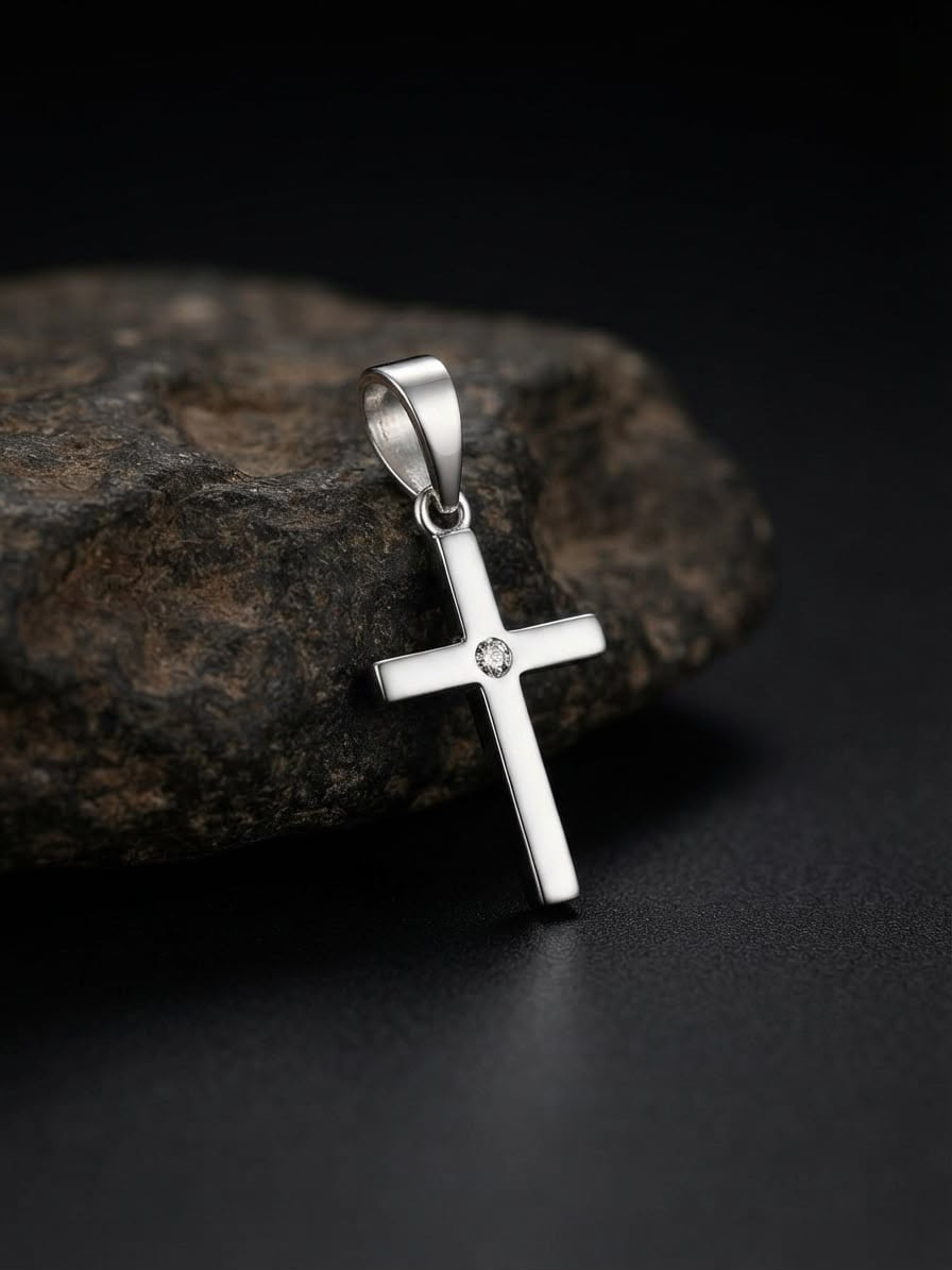 925 Sterling Silver Oxford Cross Handmade Cross Pendant Gift