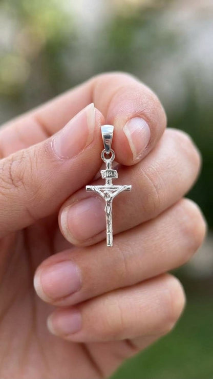 925 Sterling Silver Extra Small Crucifix Cross Pendant Gift