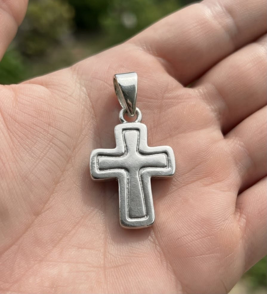925 Sterling Silver Spanish Cross Handmade Cross Pendant Gift