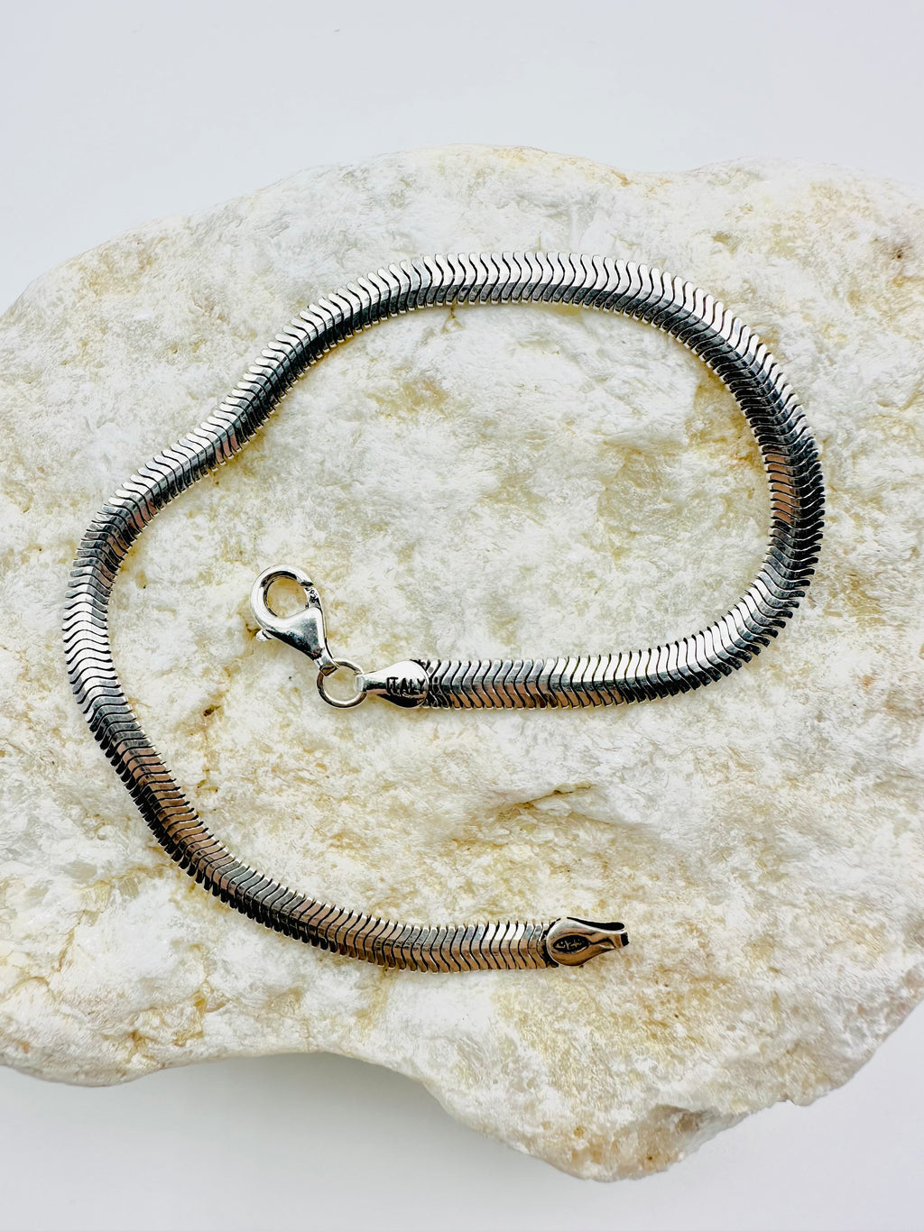 Chain the Men Black Silver Mens 5mm Herringbone Bracelet - Comfortable Design