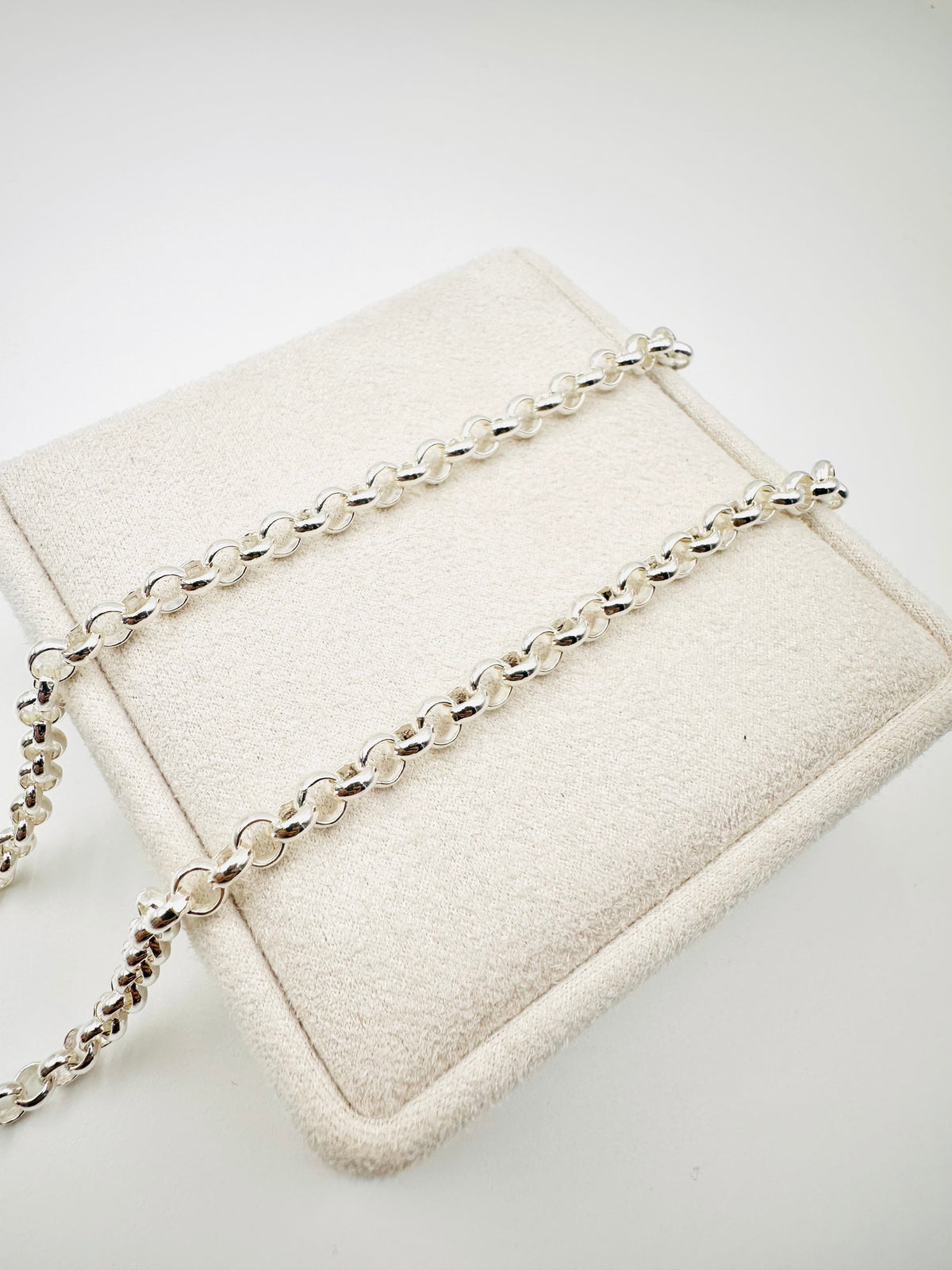 5mm Sterling Silver Round Belcher Chain Necklace - 18” 20” 22” 24” Length - Solid Silver - 925 Stamp - New
