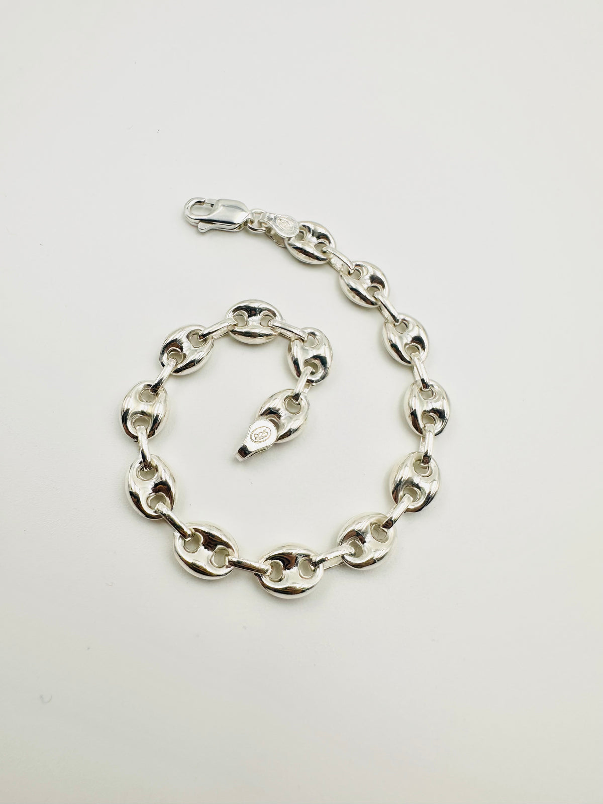 925 Sterling Silver 6mm Width Anchor Mariner Bracelet 8.5 inch