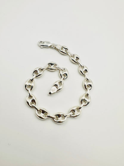 925 Sterling Silver 6mm Width Anchor Mariner Bracelet 8.5 inch