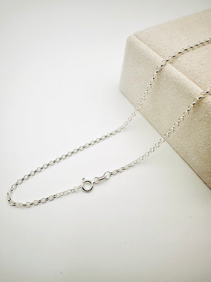 2mm Sterling Silver Round Belcher Chain Necklace - 18” 20” 22” 24” Length - Solid Silver - 925 Stamp - New