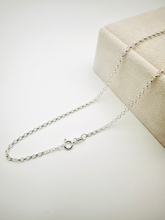 2mm Sterling Silver Round Belcher Chain Necklace - 18” 20” 22” 24” Length - Solid Silver - 925 Stamp - New