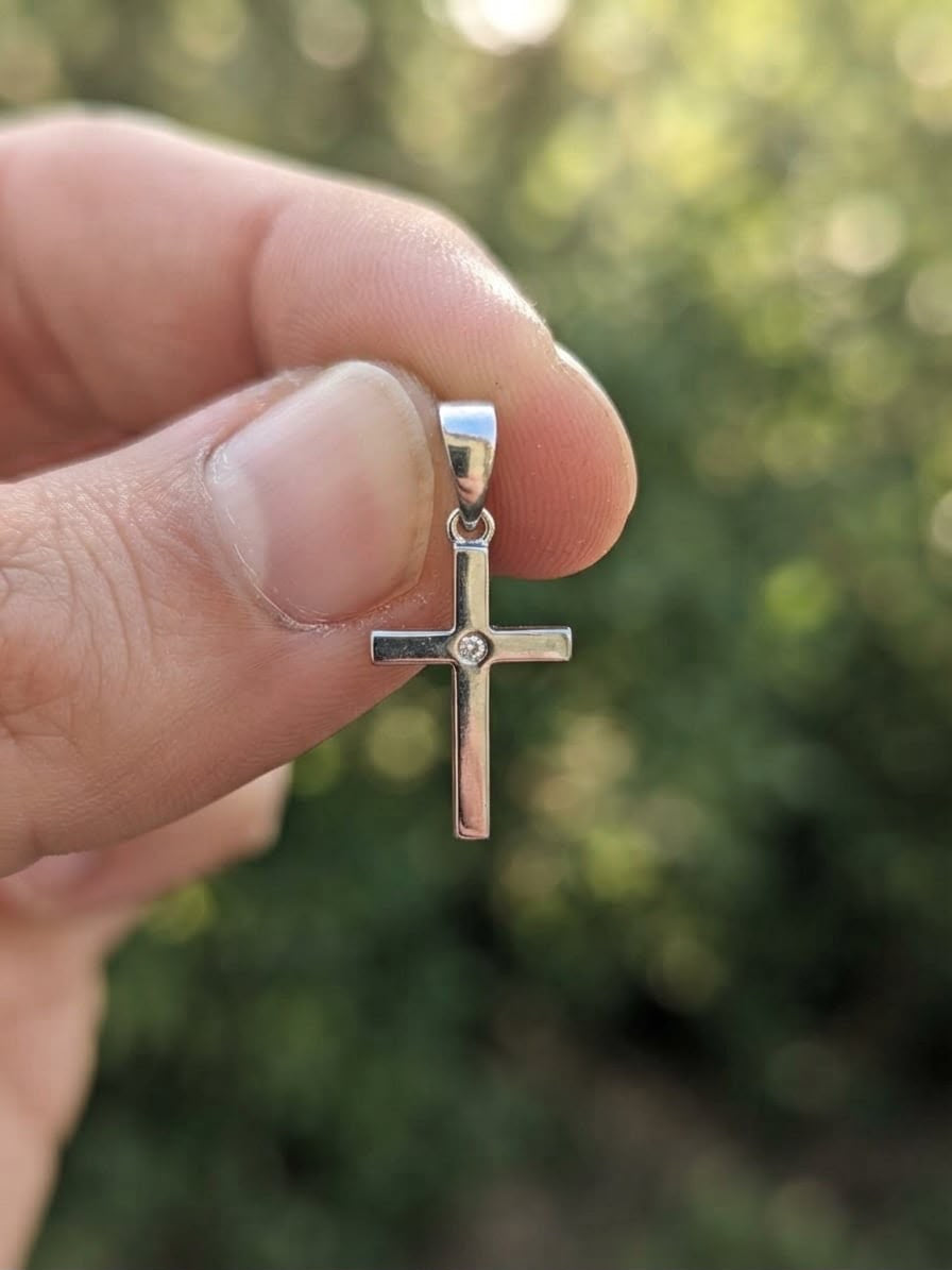 925 Sterling Silver Oxford Cross Handmade Cross Pendant Gift