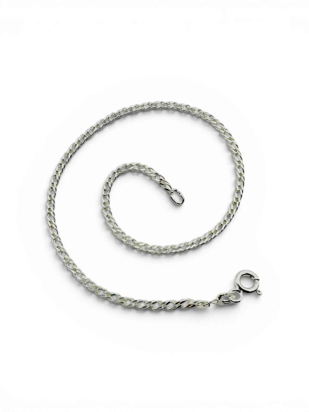 Chain the Men Sterling Silver Minimalist Mens California Curb Bracelet 8 inch