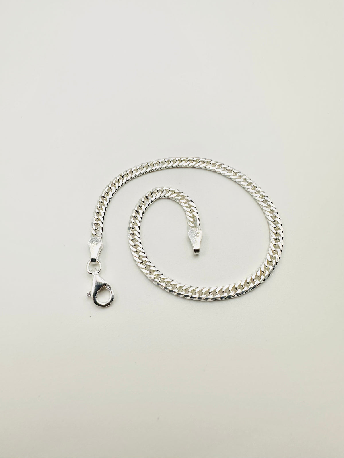Chain the Men 925 Silver Mens 4mm Double Curb Bracelet 8.5” - Heavy Design