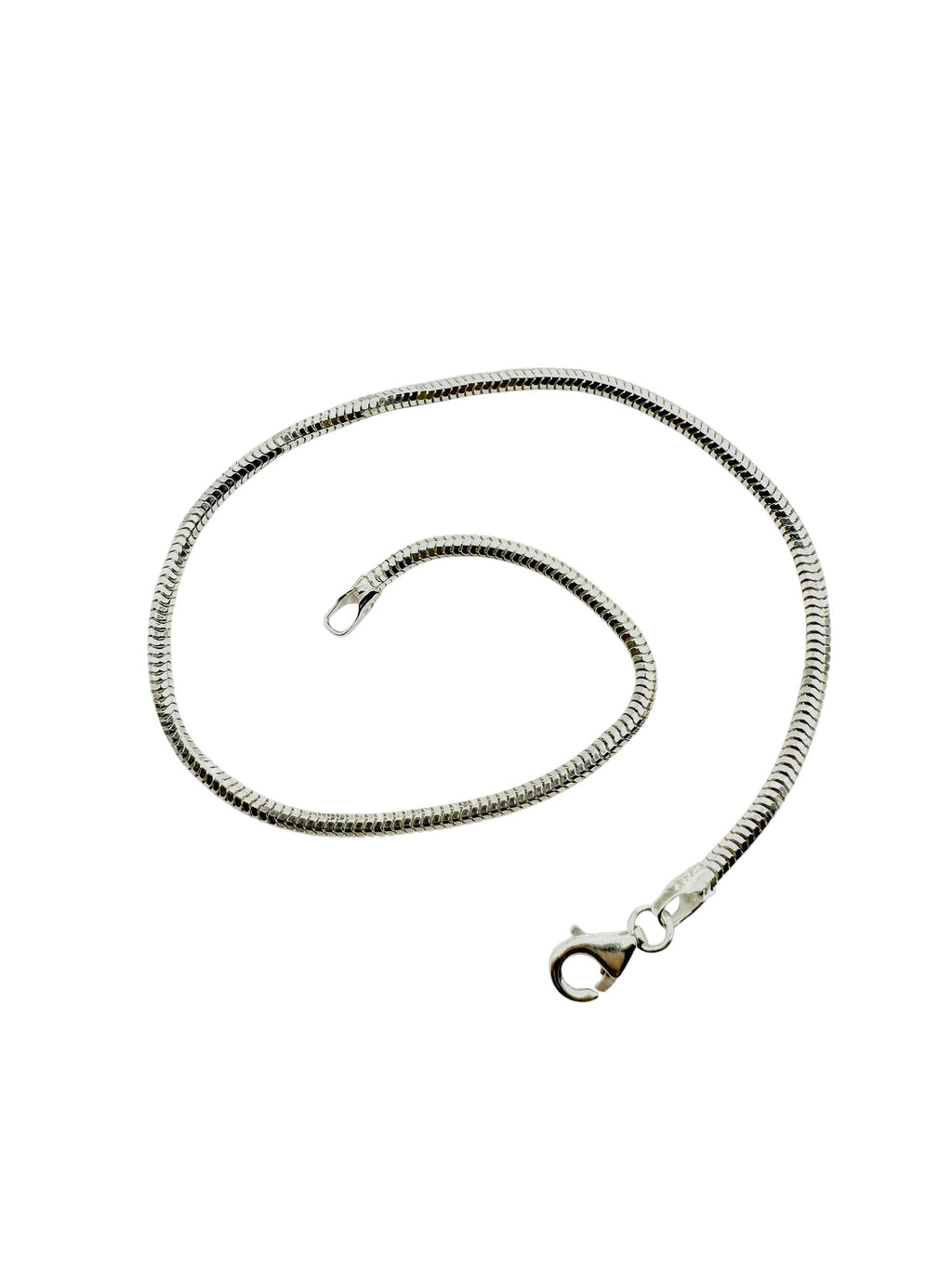 Chain the Men Sterling Silver Minimalist Mens London Snake Bracelet 8 inch