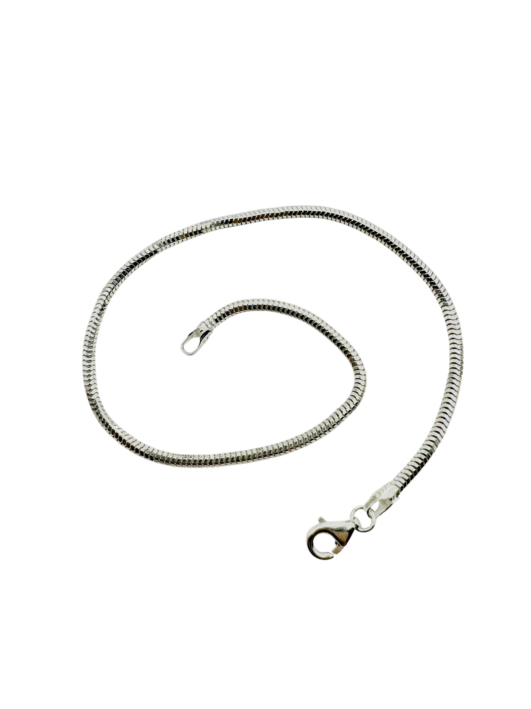 Chain the Men Sterling Silver Minimalist Mens London Snake Bracelet 8 inch