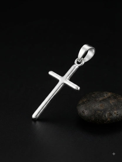 925 Sterling Silver Plain Basic Cross Pendant Gift