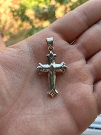 925 Sterling Silver Florance Religion Handmade Cross Pendant Gift