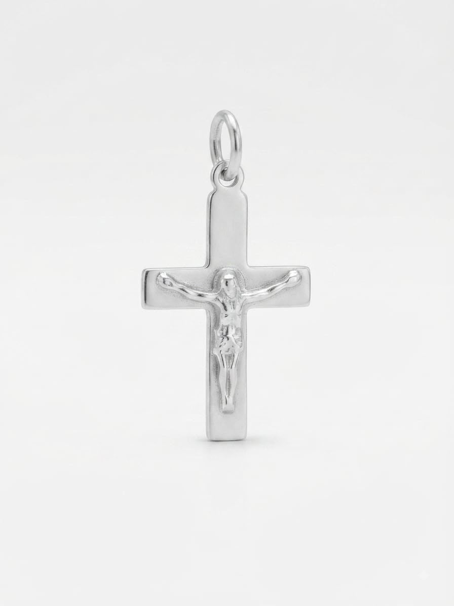 925 Sterling Silver Casual Everyday Handmade Crucifix Pendant