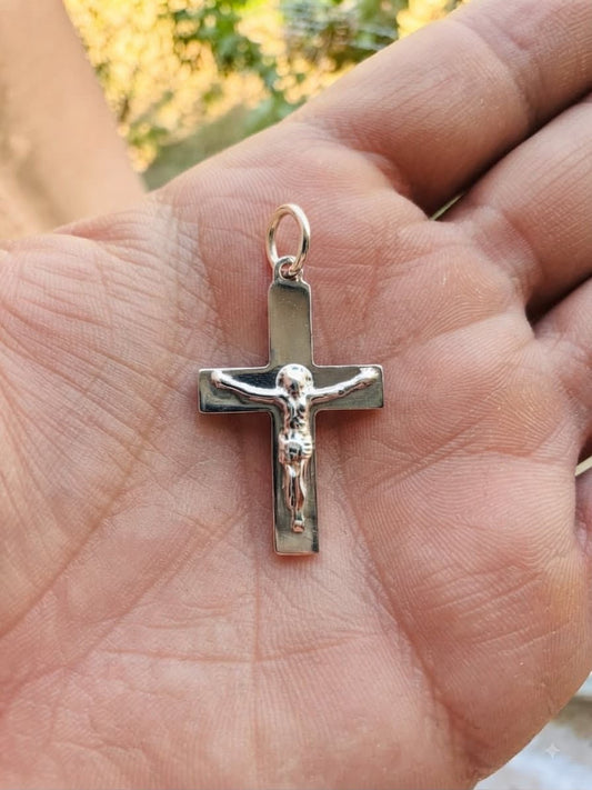 925 Sterling Silver Casual Everyday Handmade Crucifix Pendant