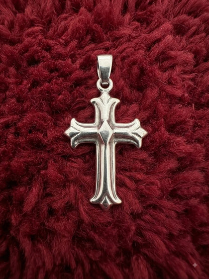 925 Sterling Silver Florance Religion Handmade Cross Pendant Gift