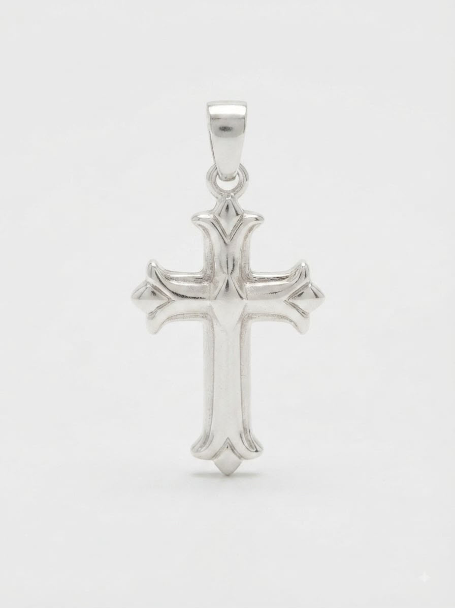 925 Sterling Silver Florance Religion Handmade Cross Pendant Gift