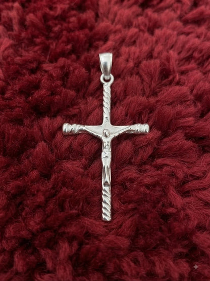 925 Sterling Silver Crucifix Cross Pendant Gift