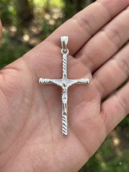 925 Sterling Silver Crucifix Cross Pendant Gift