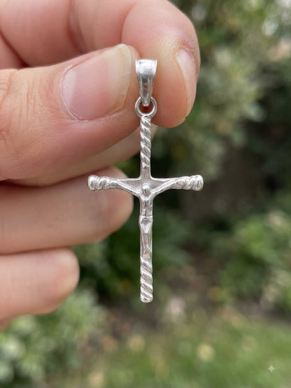 925 Sterling Silver Crucifix Cross Pendant Gift