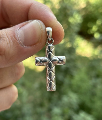 925 Sterling Silver Italian Handmade Cross Pendant Gift