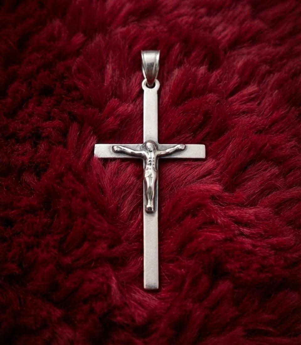 925 Sterling Silver Solid Large Chunky Crucifix Cross Pendant Gift