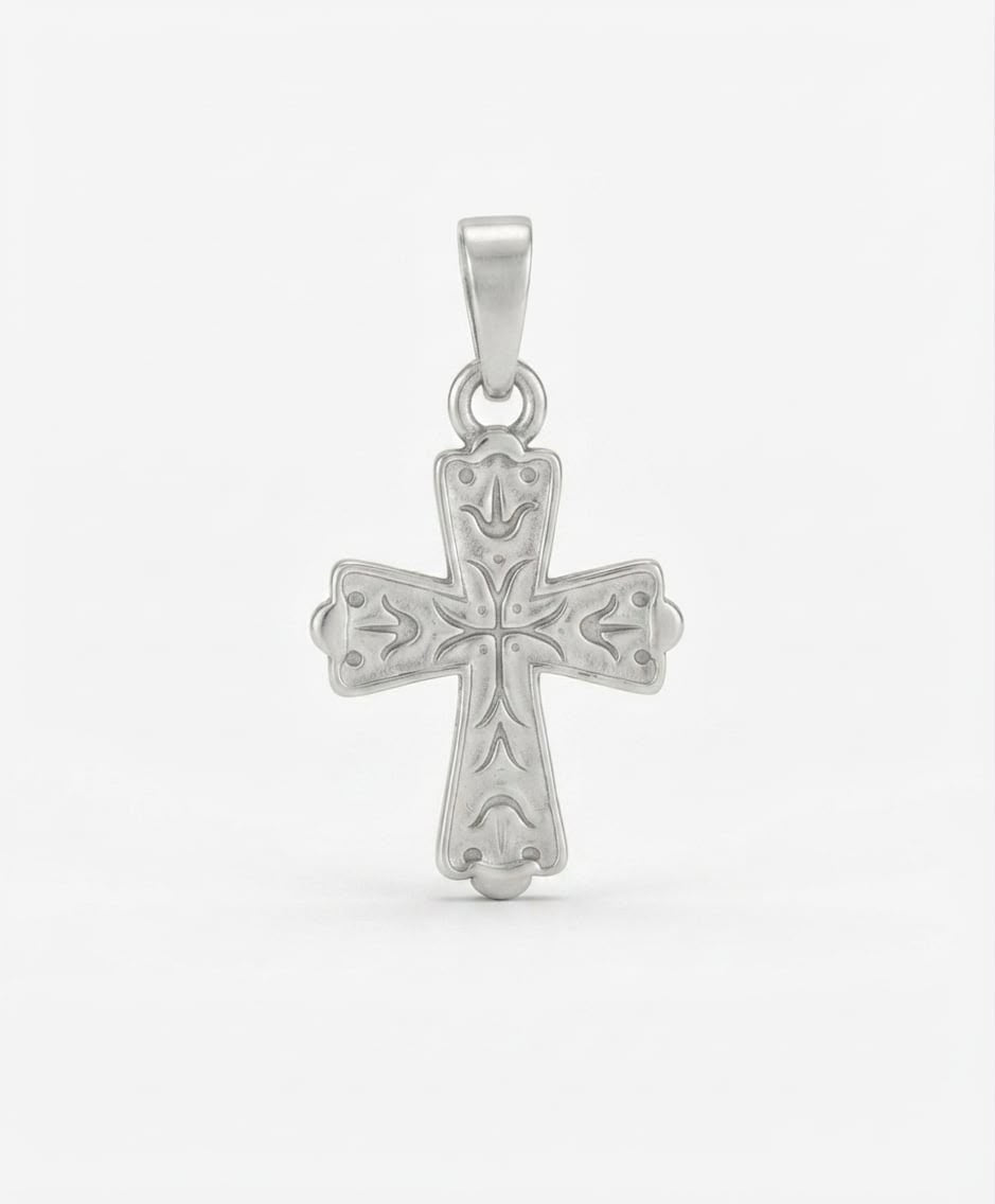 925 Sterling Silver Spanish Handmade Cross Pendant Gift