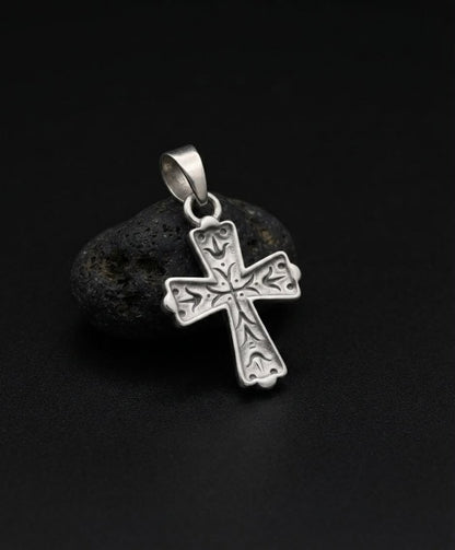 925 Sterling Silver Spanish Handmade Cross Pendant Gift
